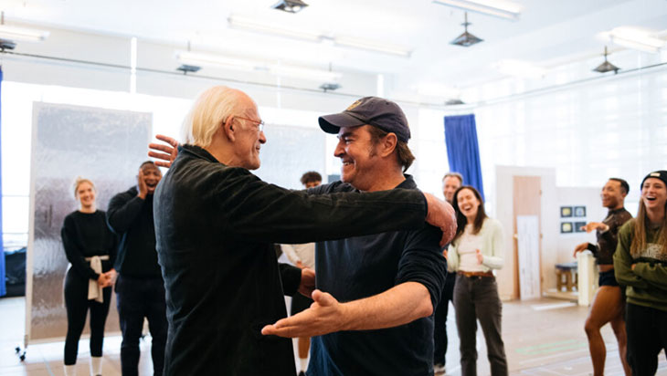 Original 'Doc Brown' Christopher Lloyd Visits the Broadway Cast of Back to the Future