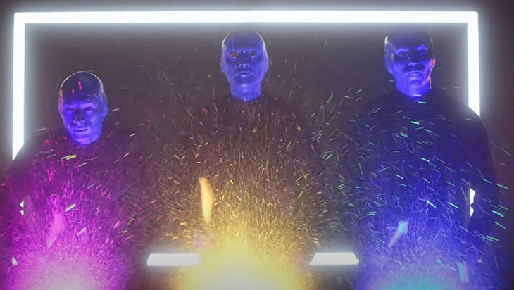 Video: Blue Man Group Paint Drums Throwdown