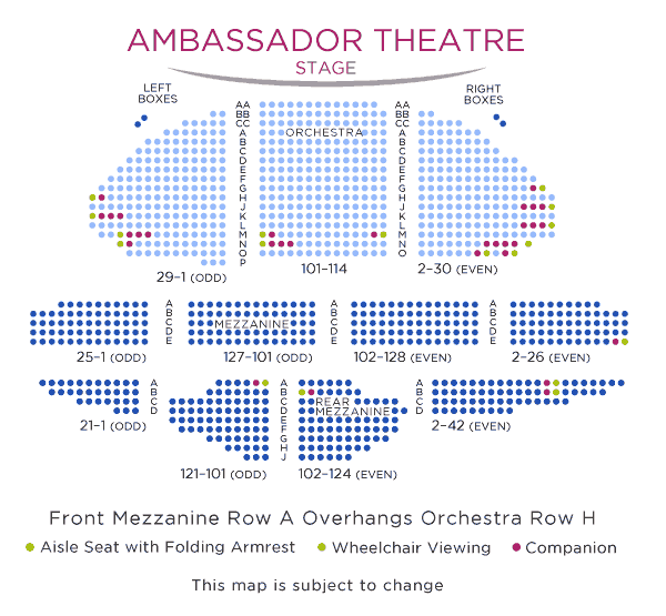 Ambassador Theatre Seating Chart
