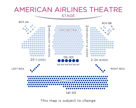 American Airlines Theatre Broadway Seating Chart