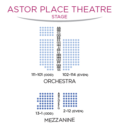 Astor Place Theatre Off Broadway Seating Chart
