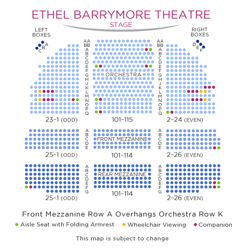 Ethel Barrymore Theatre Seating Chart