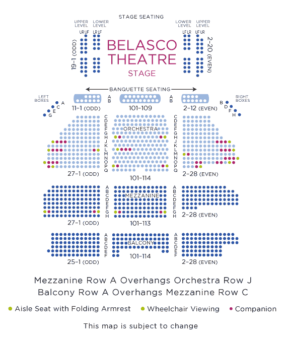 Belasco Seating Chart