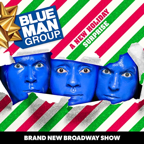 Blue Man Group New Holilday Surprise Broadway Show Tickets Group Sales