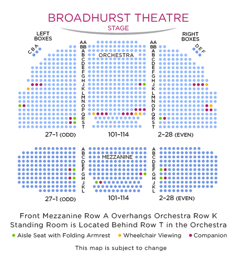 Broadhurst Theatre Seating Chart Hills of California