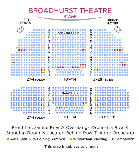 Broadhurt Theatre Seating Chart Boop The Musical