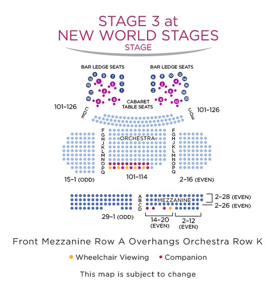 DRAG the Musical Off Broadway Show Seating Chart