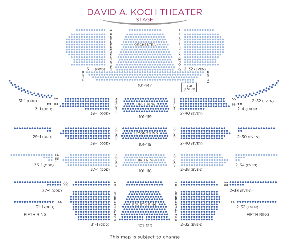 New York City Ballet Seating Chart