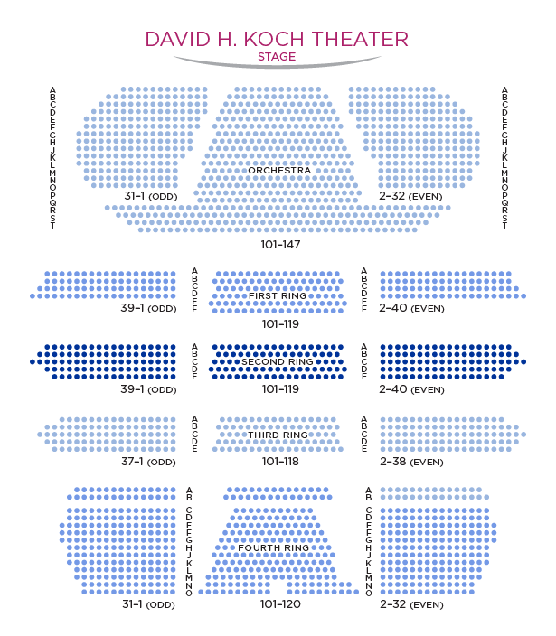 David H Koch Theater Seating Chart