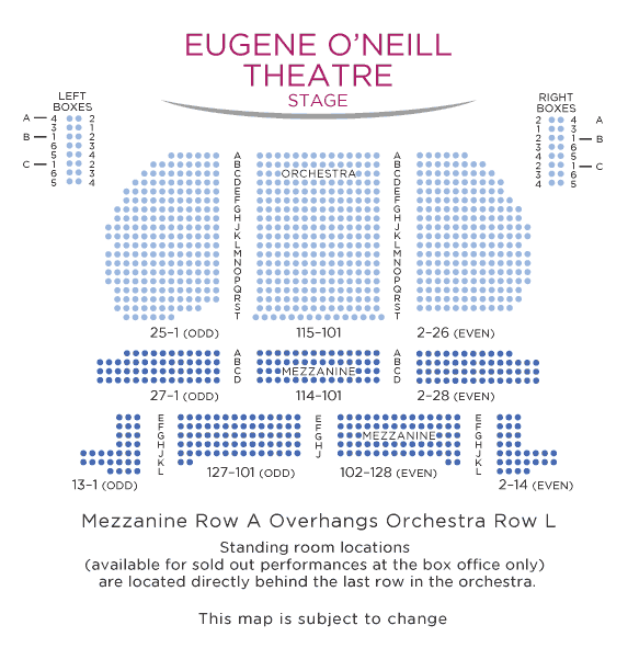 Eugene Oneill Theatre Seating Chart