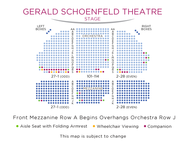 Gerald Schoenfeld Theatre Seating Chart