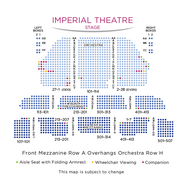 Imperial Theatre Broadway Seating Chart