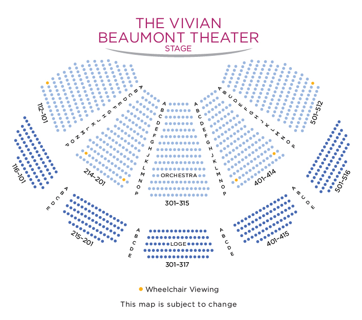Vivian Beaumont Theater Seating Chart