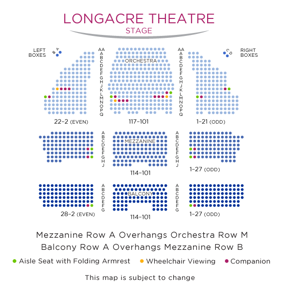 Longacre Theatre Seating Chart