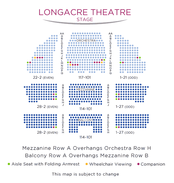 Longacre Seating Chart