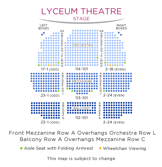 Lyceum Theatre Broadway Seating Chart
