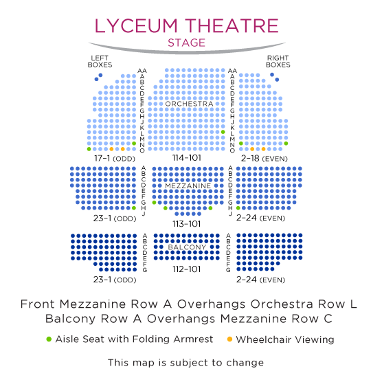 Lyceum Theatre San Diego Seating Chart