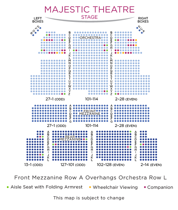 Majestic Theatre Seating Chart Gypsy Broadway