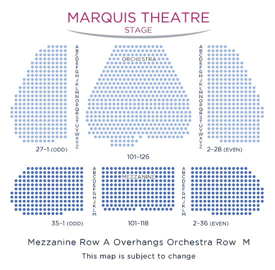 Marquis Theatre Broadway Seating Chart