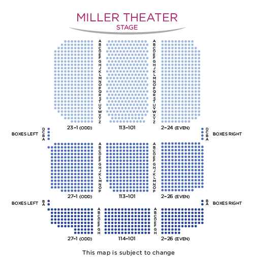 Miller Theater formerly Merriam Theater Seating Chart