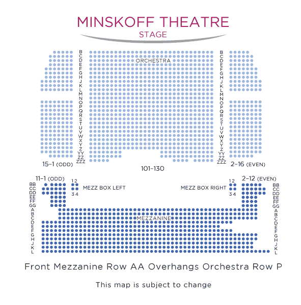 Frozen On Broadway Seating Chart