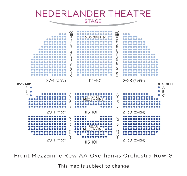 Nederlander Theatre Broadway Seating Chart