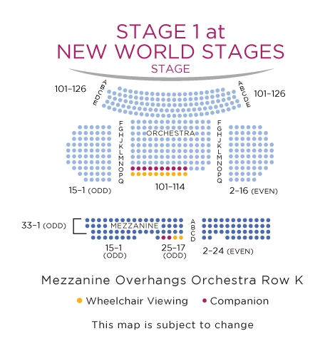 New World Stages Stage 1 Off Broadway Theatre Seating Chart