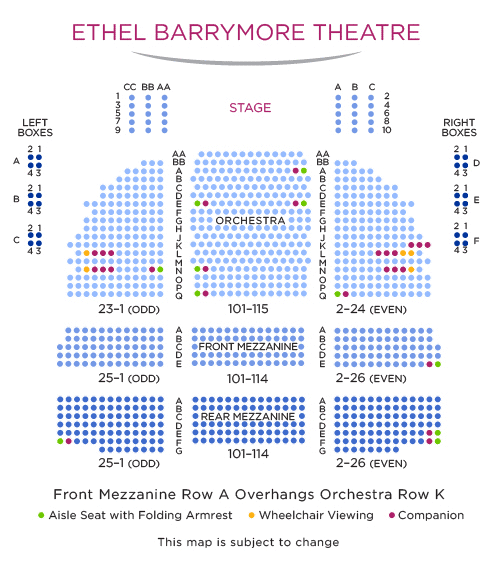 Barrymore Our Town Seating Chart