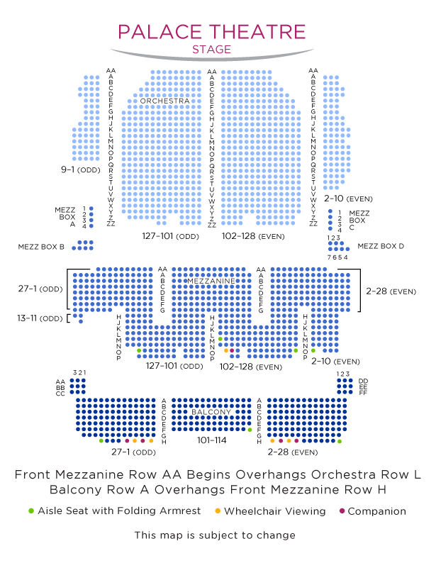 Palace Theater Nyc Seating Chart