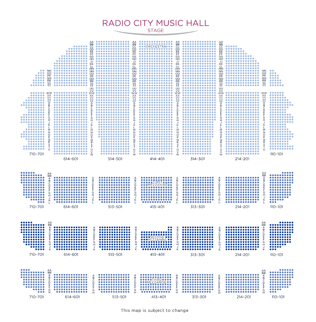 Radio City Music Hall Seating Chart View