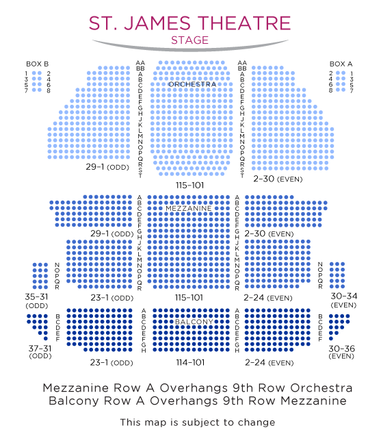 St James Theatre Broadway Seating Chart