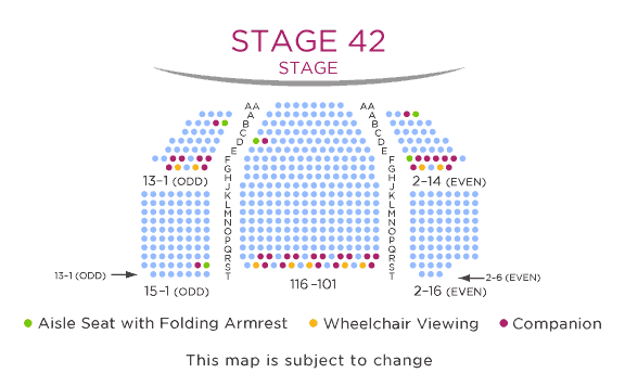 Stage 42 Seating Chart