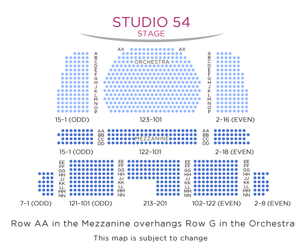 54 Below Seating Chart