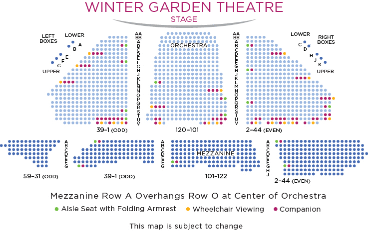 Winter Garden Theatre Seating Chart