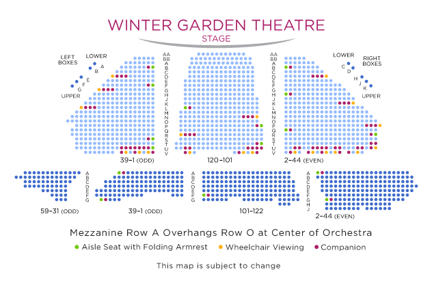 Winter Garden Theatre Seating Chart
